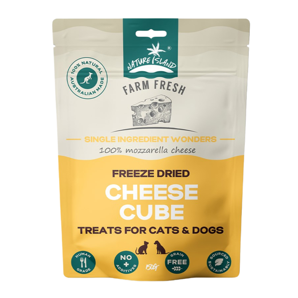 Nature Island Freeze Dried Cheese Cube Treats for Pets 150g