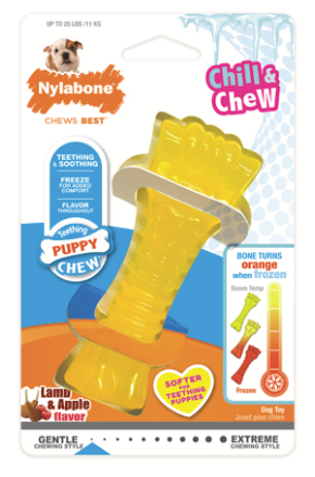 Nylabone Puppy Thermochromic Freezer Chew Bone Lamb/Apple Souper