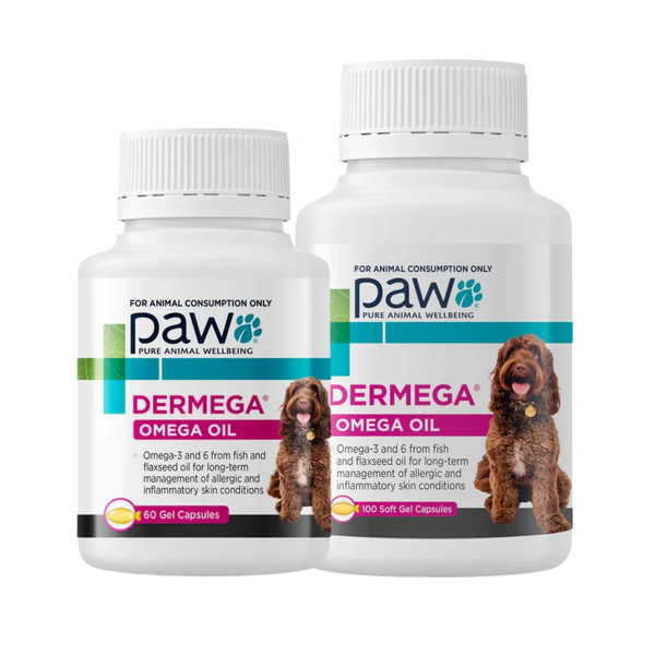 PAW Dermega Omega Oil Skin Support Capsules for Dogs
