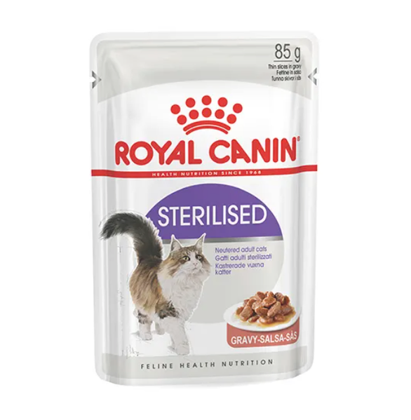 Royal Canin Sterilised Adult Wet Cat Food in Gravy 12 x 85g