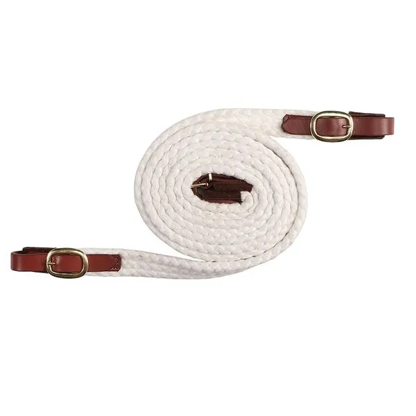 Cottonfields Hack Reins 5' (1.53m) long [Colour: White]
