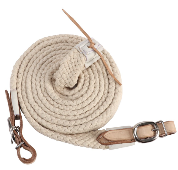 Stockmaster Cotton Stockman Reins - Natural