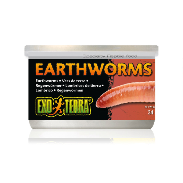 Exo Terra Canned Earthworms for Reptiles 34g