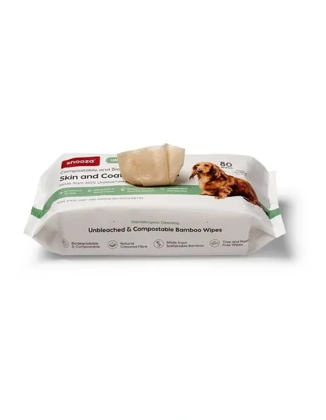 CLEARANCE |Snooza Skin & Coat Wipes for Dogs 80pk BB12/2026