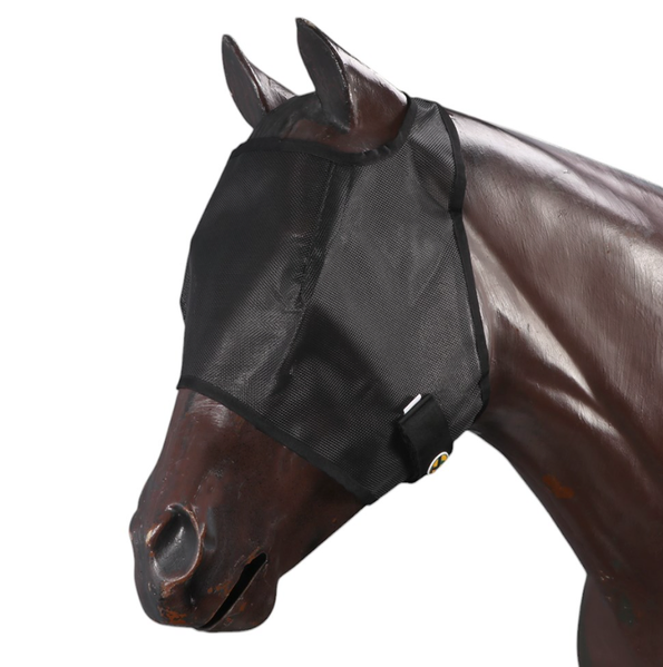 Horsemaster Black Mesh Fly Mask - FULL