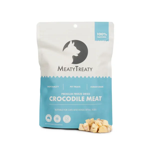 Meaty Treaty Freeze Dried Crocodile Treats for Dogs and Cats 50g