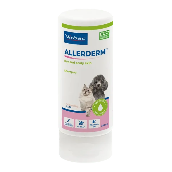 Virbac Allerderm Shampoo for Dry and Scaly Skin Dogs and Cats 250ml