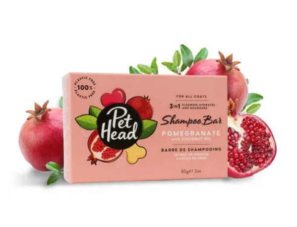 Pet Head Pomegranate 3-in-1 Shampoo Bar for Dogs
