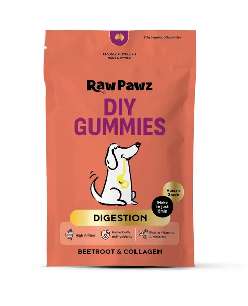 CLEARANCE |Raw Pawz Beetroot & Collagen Digestion DIY Gummies 90g BB21/01/27