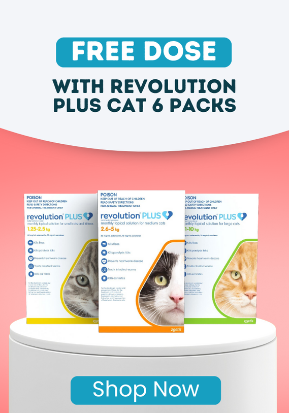 Free Dose with Revolution Plus 6 Packs