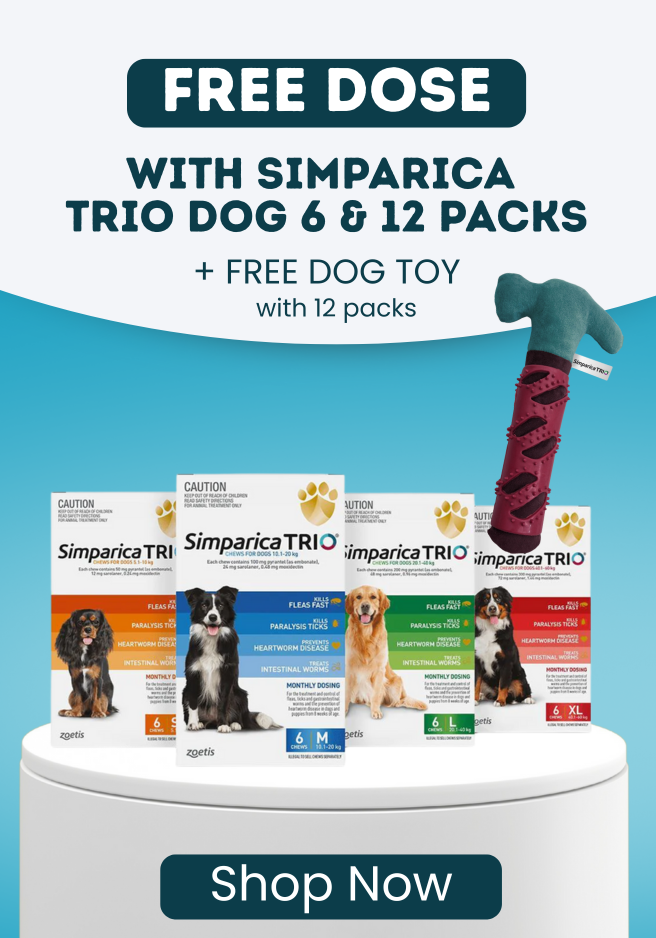 Free Dose with Simparica Trio 6 Packs