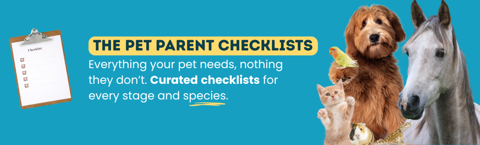 The Pet Parent Checklists Banner