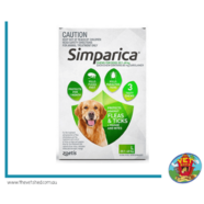 Simparica for Large dogs 20-40kg 6 pack Flea, Tick and Mite treatment 