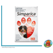 Simparica for Xtra Large dogs 40-60 kg 6 pack Flea, Tick and Mite treatment 