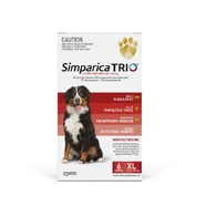 Simparica Trio 7pk for dogs 40.1-60kg - Flea, Tick ,Worm  (6 pck  plus 1 single dose pack) - SEVEN PACK 