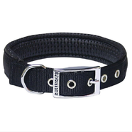 Soft Padded Nylon Collar 1" x 22" (56cm) - Black