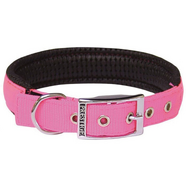 Soft Padded Nylon Collar 1" x 26" (66cm) - Pink