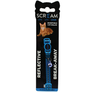 Scream Reflective Adj. Nylon Cat Collar Loud Blue 1X19-31Cm