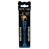 Scream Reflective Adj. Nylon Puppy Collar Loud Blue 1X19-31Cm