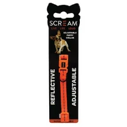 Scream Reflective Adj. Nylon Puppy Collar Loud Orange 1X19-31Cm