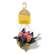 Rosewood Floral Hanging Basket Small Animal Activity Toy