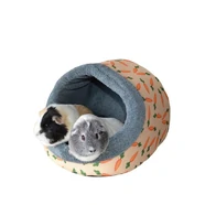 Rosewood Carrot Plush Hooded Bed for Small Animals