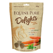 Equine Pure Delights Carrot and Mint with Turmeric and chia [Please choose size: 500gm]