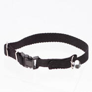 Adjustable Nylon Cat Collar - Black
