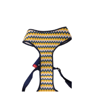  **CLEARANCE*Weatherbeeta Comfort Dog Harness Blue and Yellow Chevron Medium  