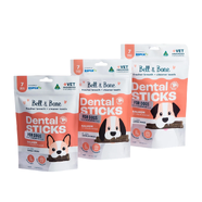 Bell & Bone Adult Dog Dental Sticks - Salmon, Mint and Charcoal