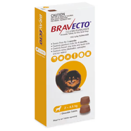 CLEARANCE | BB: End Of APR 26 | Bravecto Chewable Tablets for XSmall Dogs 2 - 4.5kg (Yellow) 2pk