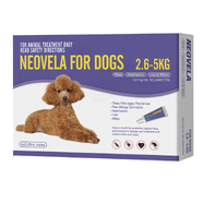 Neovela Flea And Worming for Small Dogs 2.6kg to 5kg - Purple (8pk)