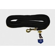 Flat Nylon Dog Recall Lead Black (1" X 7M Long)