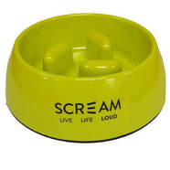 Scream round Slow down Pillar bowl for dogs Small 200mls[Colour: Green]