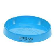 Scream Oval Cat Bowl 300ml - Loud Blue