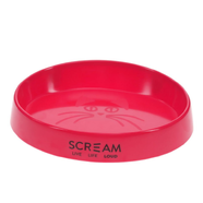 Scream Oval Cat Bowl 300ml - Loud Pink