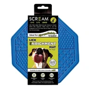 Scream Lick Enrichment Mat Suction Base - Octagon Loud Blue 20X20Cm
