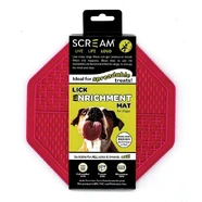 Scream Lick Enrichment Mat Suction Base - Octagon Loud Pink 20X20Cm