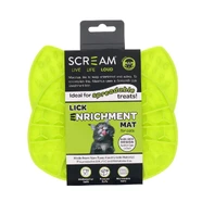 Scream Lick Enrichment Mat for Cats with Suction Base - Loud Green
