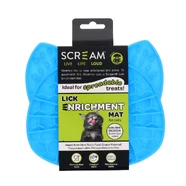 Scream Lick Enrichment Mat for Cats with Suction Base - Loud Blue