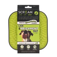 Scream Lick Enrichment Mat Square for Crate/ Cage - Loud Green