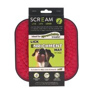 Scream Lick Enrichment Mat Square for Crate/ Cage - Loud Pink