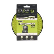 Scream Lick Enrichment Mat Round for Crate/ Cage - Loud Green