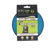 Scream Lick Enrichment Mat For Crate/Cage - Round Loud Blue 15X3.9Cm