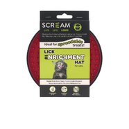 Scream Lick Enrichment Mat Round for Crate/ Cage - Loud Pink