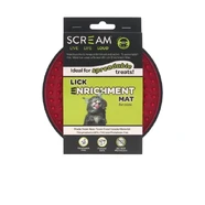 Scream Lick Enrichment Mat For Crate/Cage - Round Loud Pink 15X3.9Cm