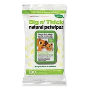 Petkin Big N' Thick Natural Pet Wipes 100Pk