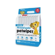 Petkin Pet Wipes Travel Pack Original 100Pk