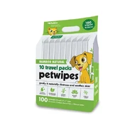 Petkin Pet Wipes Travel Pack Bamboo 100Pk