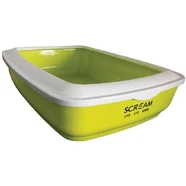 Scream Rectangle Litter Tray Loud Green 50X35X14Cm
